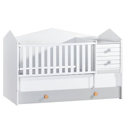 Бебешка кошара и детско легло 2в1 Sonata Bird House, 70 x 170 см, Чекмеджета