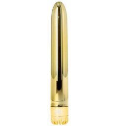 Класически гладък анален вибратор "MIRROR GOLD" 18 см