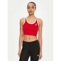 adidas топ adicolor 3-Stripes JD4615 Червен Slim Fit