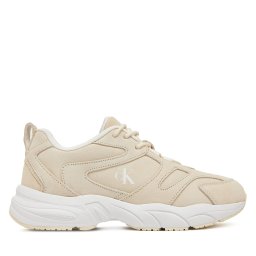 Сникърси Calvin Klein Jeans Retro Tennis Low Mg Mix Media Wn YW0YW01639 Екрю