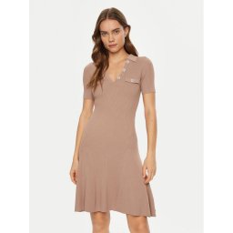 Guess Плетена рокля W5RK18 Z2U00 Бежов Regular Fit