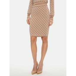 Guess Пола тип молив W4BD53 Z37K0 Бежов Regular Fit