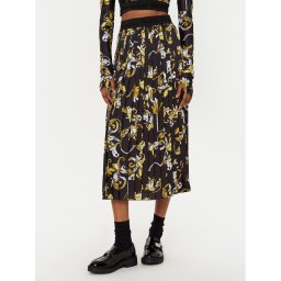 Versace Jeans Couture Плисирана пола 78HAE805 Черен Regular Fit