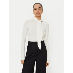 MAX&Co. Пуловер 2516361051200 Бял Slim Fit