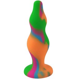 Анален разширител Butt Plug Медицински силикон "VOLCANO RAINBOW" 12 см