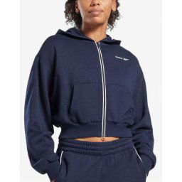 REEBOK Identity French Terry Full-Zip Hoodie Blue
