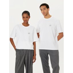 Filling Pieces Тишърт Unisex Embroidered Knot 7449986 Бял Regular Fit