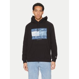 Tommy Jeans Суитшърт Dna Flag Twist DM0DM21100 Черен Regular Fit