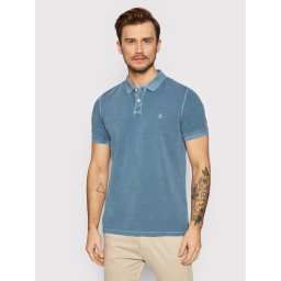Marc O'Polo Тениска с яка и копчета B21 2266 53000 Син Regular Fit