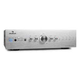 Auna CD708, HIFI стерео усилвател 600W полирана алуминиева предна част сребрист (AV2-CD708 SILVER)
