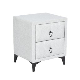 Нощно шкафче Sonata Kolajen Linen, Сив, ПДЧ, Дамаска