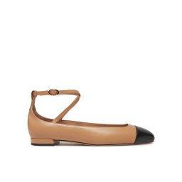Stuart Weitzman Балеринки Eden Atrap Flat SJ720 Бежов