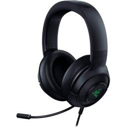 Razer Kraken V3 X USB, Gaming Headset, HyperClear Cardioid Mic, TriForce 40mm Drivers, Hybrid fabric and memory foam ear cushion