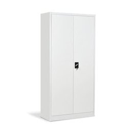 Метален шкаф Carmen CR-1235 E J 90, 4x рафтове, прахово боядисан, метален, заключване на вратите, товаропоносимост на един рафт 40kg, светлосив