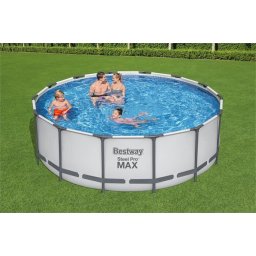 Сглобяем басейн Bestway Steel Pro MAX 5612X, O 427 x 122 см, с помпа, стълба и покривало