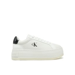 Calvin Klein Jeans Сникърси Bold Flatf Low Lace Mg YW0YW01766 Бял