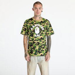 Тениска A BATHING APE Abc Camo College Tee Green M
