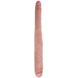 Двойна силиконова отливка - дилдо "KING COCK TAPERED" 41 см.