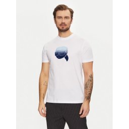 KARL LAGERFELD Тишърт 755426 551242 Бял Regular Fit