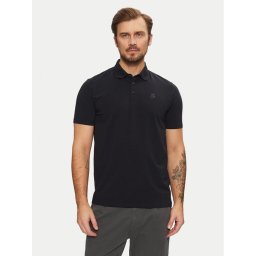 KARL LAGERFELD Тениска с яка и копчета 745750 551221 Тъмносин Regular Fit