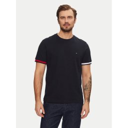 Tommy Hilfiger Тишърт Global Stripe MW0MW38078 Тъмносин Regular Fit