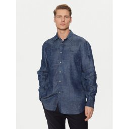 Guess Риза M5RH22 WFKE0 Тъмносин Regular Fit