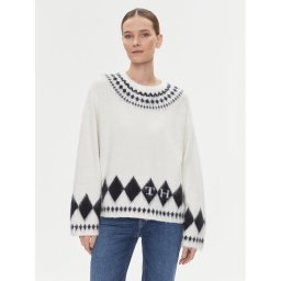 Tommy Hilfiger Пуловер Fairisle WW0WW40089 Екрю Oversize