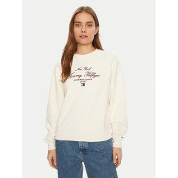 Tommy Hilfiger Суитшърт Modern Script WW0WW43844 Екрю Regular Fit