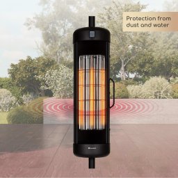 Blumfeldt Heat Guru Turbo, лъчист нагревател, 2000W, IP54, за външна употреба, за монтиране на чадър (HHG8-HeatGuru 2x)