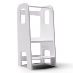 Mobli Кула за обучение Ully Montessori, MDF, 40,5 x 86 x 38 cm, регулируема височина (Ully_MDF White)