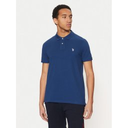 U.S. Polo Assn. Тениска с яка и копчета MUP3312 Тъмносин Regular Fit