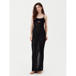 KARL LAGERFELD Плажна рокля A1W46032 Черен Slim Fit