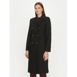 Motivi Вълнено палто 0041Q200541N Черен Slim Fit