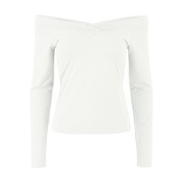 Pieces Блуза 17103018 Бял Slim Fit