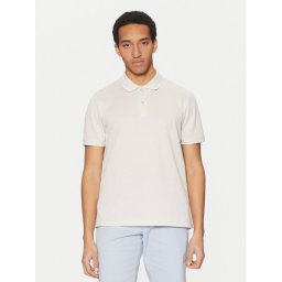 Calvin Klein Тениска с яка и копчета K10K114475 Бежов Regular Fit