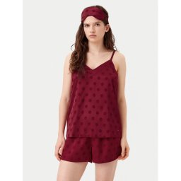 Tommy Hilfiger Пижама UW0UW05551 Червен Regular Fit