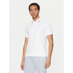 Calvin Klein Тениска с яка и копчета K10K114130 Бял Regular Fit
