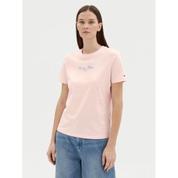 Tommy Hilfiger Тишърт WW0WW45428 Розов Regular Fit