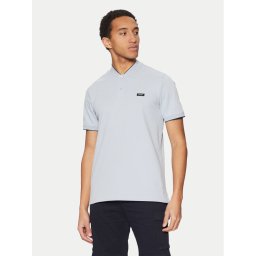 Calvin Klein Тениска с яка и копчета K10K114139 Син Regular Fit