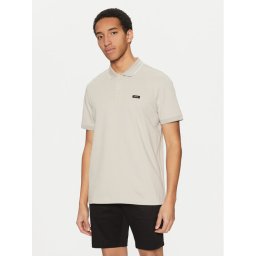 Calvin Klein Тениска с яка и копчета K10K114141 Бежов Regular Fit