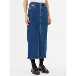 Calvin Klein Jeans Дънкова пола J20J224531 Тъмносин Straight Fit
