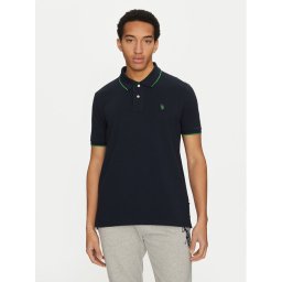 U.S. Polo Assn. Тениска с яка и копчета MUP3508 Тъмносин Regular Fit