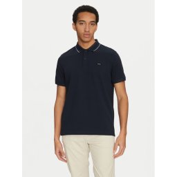 Calvin Klein Тениска с яка и копчета K10K114141 Тъмносин Regular Fit