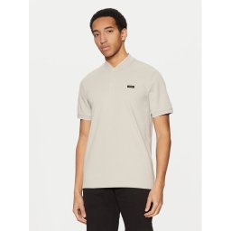 Calvin Klein Тениска с яка и копчета K10K114139 Бежов Regular Fit