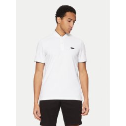 Calvin Klein Тениска с яка и копчета K10K114139 Бял Regular Fit