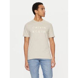 Calvin Klein Тишърт K10K114156 Бежов Regular Fit