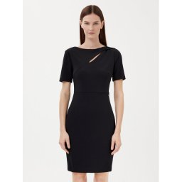 Calvin Klein Коктейлна рокля K20K208174 Черен Regular Fit