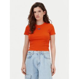 HUGO Тишърт Baby 50510749 Оранжев Slim Fit