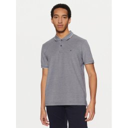 Calvin Klein Тениска с яка и копчета K10K114475 Тъмносин Regular Fit