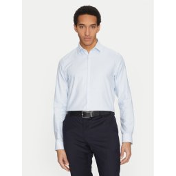 Calvin Klein Риза K10K114302 Светлосиньо Slim Fit